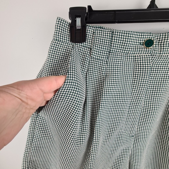 Vintage Tail Houndstooth High Waist Pleated Women's Shorts Sz 6 Academia Golf - Picture 6 of 10
